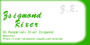 zsigmond rixer business card